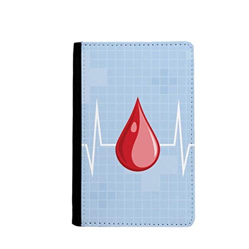 Couverture passeport motif électrocardiogramme de sang aux finitions soignées