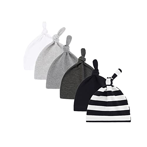 Image of BBPIG Unisex Baby Adjustable Knot Hat Cotton Soft Cute Knit Hat Cap