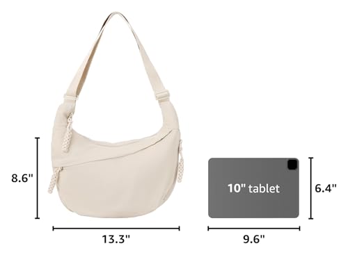 Image of Hobo Bag for Women Men Crescent Shoulder Bag Retro Nylon Canvas Crossbody Bag Slouchy Corduroy Dumpling Bag Purse | Retro