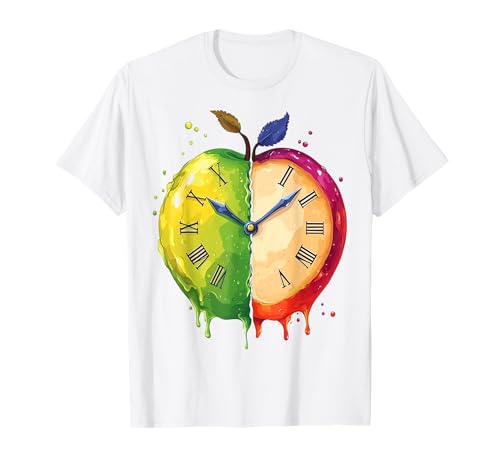 Manzana Fruta Pintura Motivo Ilustración Arte colorido Manzana Camiseta