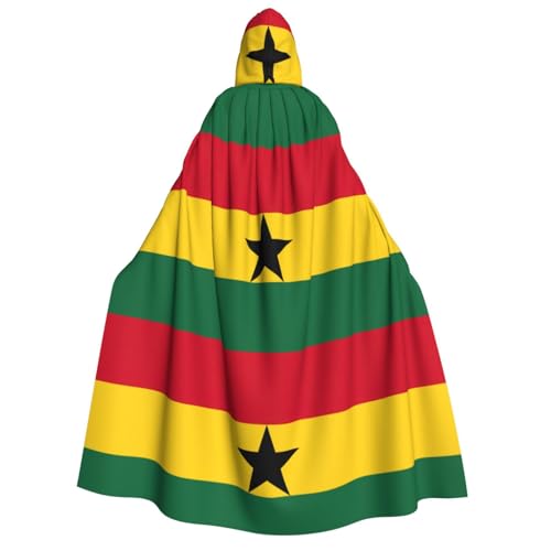 Cape Ghana originale avec grande capuche pour look corbeau et carnaval