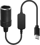 Lumitrex USB C auf Zigarettenanzünder Adapter für Auto Recorder, 60W USB C Buchse auf 12V...