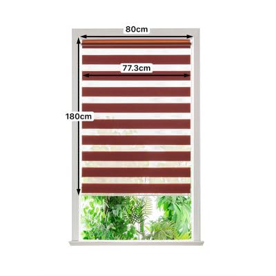GoodHome Elin 2 - Store Enrouleur Jour/Nuit Terracotta 80 x 180 cm.