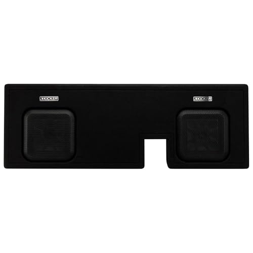 KICKER KTDL7T102 L7T Dual 10' Subwoofer System for Gen2/3 Toyota Tacoma® Trucks (51KTDL7T102), Behind Backseat Enclosure Designed to Fit Most 4-Door Cabs 2005-2023, 1000 Watts, 2-Ohms