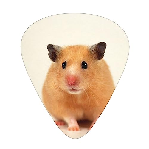 素敵な小さなハムスター ギターピック Guitar Pick 12枚セット ティアドロップ型 エレキギター/アコースティックギター/クラシックギター/ベース等の練習に最適な12枚セット