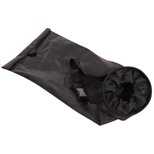 Bolsa de basura colgante de tela contenedor de residuos portátil negro para interior
