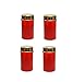 Produktbild A set of 4 LED memorial candles with eternal light fuel burner, smoke-free, and fire-free daily waterproof, electronic flash candlelight red light duration up to 180 days (excluding 2 batteries)