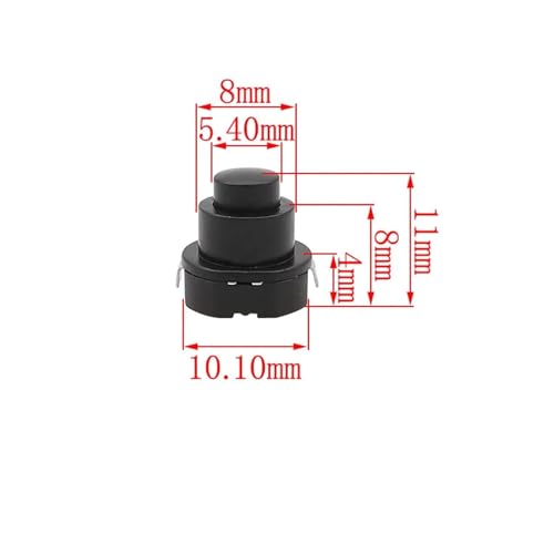 Interruptor de botón DC 30V 1A para mini linternas portátiles y proyectos 4