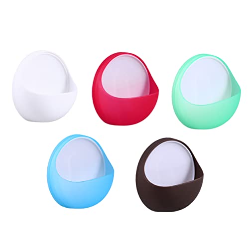 HOOTNEE Jabonera De Pared Ventosa Fuerte Azul, Caja De Jabón De Plástico Abs Desagüe, Multifuncional para Baño y Cocina, Diseño Ranurado Que Facilita El Secado, Portajabón Compacto y Práctico