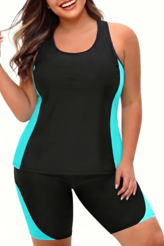 Image of Daci Women Plus Size Swimwear Athletic One Piece Swimsuits Boyleg Bathing Suit