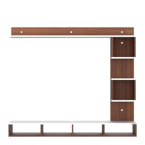 Image of Anikaa Irina Engineered Wood Wall Mount TV Unit /TV Stand /TV Cabinet /TV Entertainment Unit /Set Top Box Stand (Walnut White) (Ideal for 43 Inch)(D.I.Y)