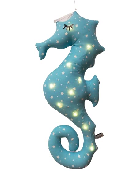 Veilleuse bébé hippocampe turquoise pour apaiser les nuits de bébé