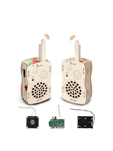 STEM Science Kits Toys DIY Walkie Talkie Kit for Kids Age 8-14, Science Project Electronics Kit Educational Building Toy Gifts for Boys Girls Kids Teen Ages 8-10 10-12