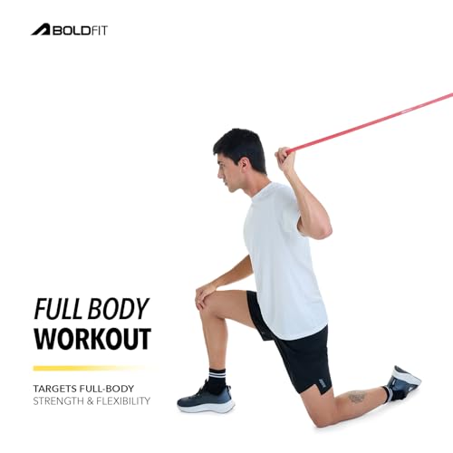 Image of Boldfit Heavy Resistance Band for Workout & Exercise Pull Up, Stretching & Toning Bands for Men & Women Resistance Band Set for Home & Gym Workouts (Red, 7-15 Kg)