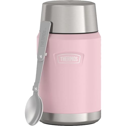 Thermos Icon - Tarro de acero inoxidable para alimentos de 680.4 g, color rosa atardecer