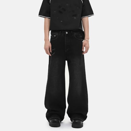 Men's Jeans Autunm Korean Loose Casual Wide-Leg Commute Home Weekend Date Long Pants3