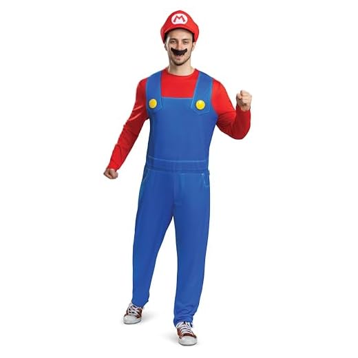 Super Mario, Disfraz Clásico Adulto de Disguise