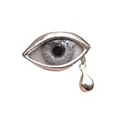 Aqvjd Modernos anillos de expresión emocional con detalle de ojo y lágrima 3D, accesorio de resina de moda, regalo para entusiastas de la joyería, aro unisex moderno, One Size, como se describe, como