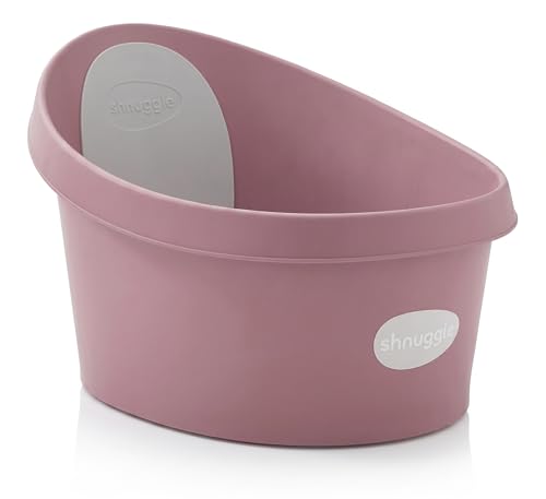 Image of Toddler Bath Tub | Larger Bath for Bigger Kids at Bathtime | Includes Warm and Soft Foam backrest | Grippy Anti-Slip Surface | Includes Easy Drain Bath Plug | Blossom