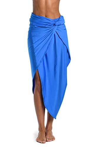 Sunshine 79 Women's Swimsuit Beach Cover Up Pareo, Pacific Blue//Gypset
