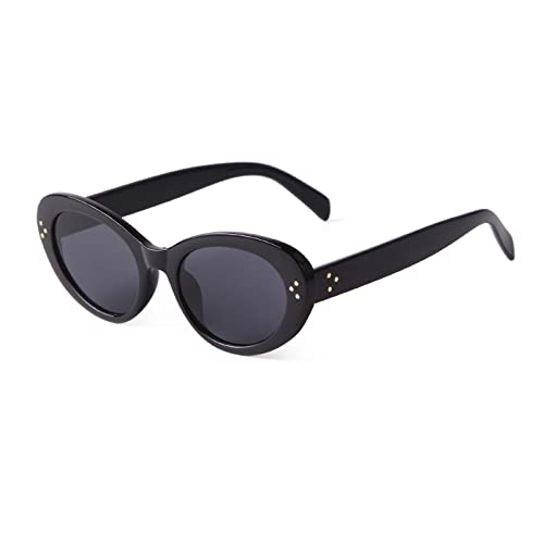 GIFIORE Retro Oval Sunglasses For Women Vintage 90s Cat Eye Frame Sun Glasses