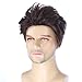 RightOn New Fashion Cool Men Boys Short Synthetic Wig for Cosplay Party Photo Come with Wig Cap (Dark Brown)