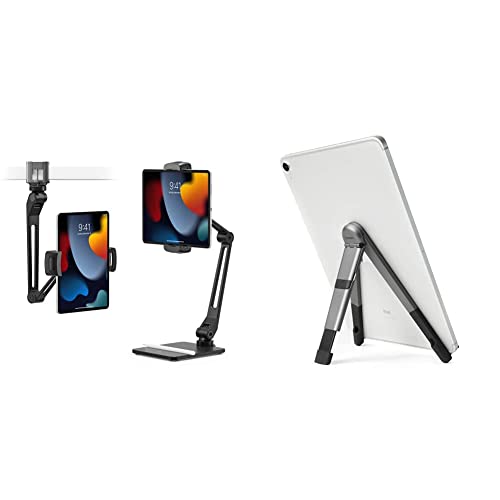 Twelve South HoverBar Duo (2nd Gen) for iPad / iPad Pro/Tablets | Adjustable Arm & Compass Pro for iPad | Portable Display Stand with 3 Viewing/Typing Angles iPad and iPad Pro