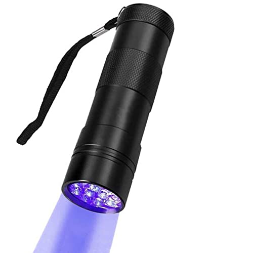 YIMOSI Mini UV Led Handheld Flashlights,Nail Lamp for Gel Nails,12 LED Flashlight Portable Nail Dryer for Nail Art, Black