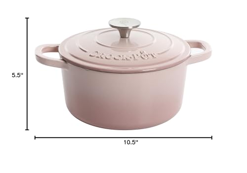 Image of Crock-Pot Artisan Round Enameled Cast Iron Dutch Oven, 7-Quart, Pistachio Green