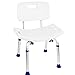 Tool-Free Spa Bathtub Adjustable Shower Chair Seat Bench with Removable Back