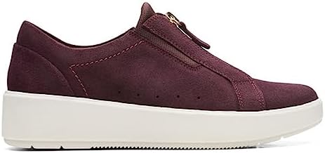 Clarks Women's Layton Rae Oxford, Burgundy Suede, 7.5 | Image 1