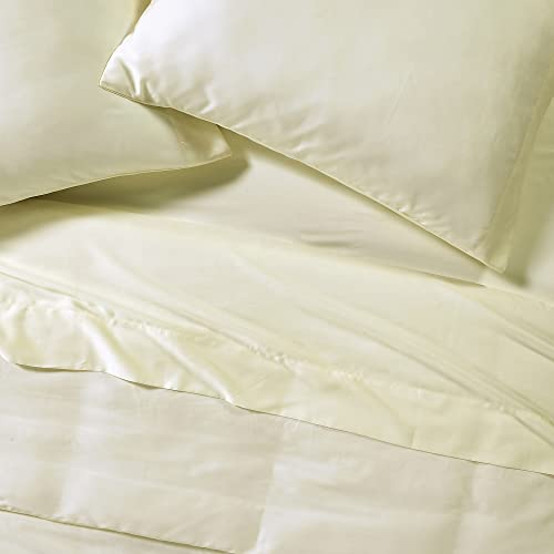 Sijo AiryWeight Tencel Sheet Set, 100% Lyocell Derived from Eucalyptus, Buttery Soft, Architectural Digest 2022 Best Cooling Sheets Winner - 2pc - 1 Pillowcase 1 Fitted (Cream, Twin)