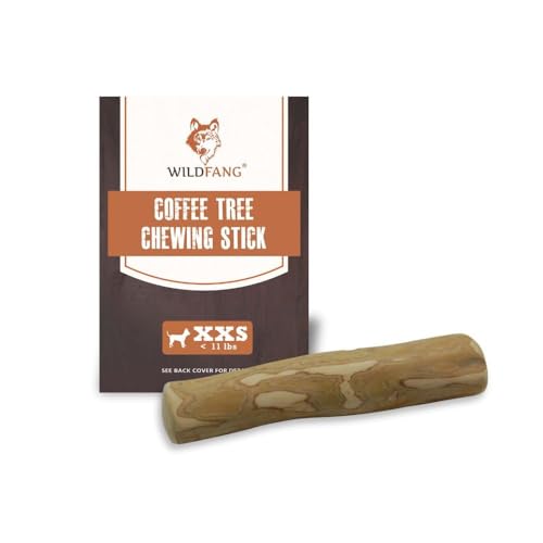 Wildfang® Coffee Wood Dog Chew, XXS - Tough Chew Toys for Aggressive Chewers, Dog Teething Toys for Puppies, Training for Chewing Muscles, Coffee Tree Sticks for XX-Small Dogs (Under 11 lbs)