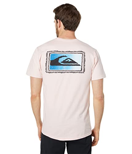 Quiksilver Mens Regular Fit Graphic Tees - Wilder Days (Veiled Pink, Large)