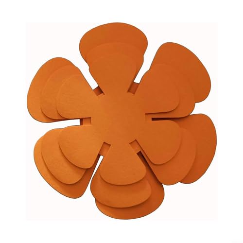 Aprilsunnyzone Lot de 12 protections robustes en feutre pour casseroles et poêles pour empiler et prévenir les rayures 20,3/25,4/30,5 cm (orange)