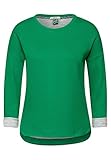 Cecil Langarmshirt mit Double Face Optik und abgerundetem Bund
