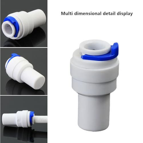 1/4\" PE Hose Cap with OD Push-In Quick-Connect Seal for RO Reverse Osmosis Water Filter Plastic Joint, Beverage Dispenser & Water Filtration/Purification Systems, Pipe Connector Accessories (3PCS) - Thumbnail 2