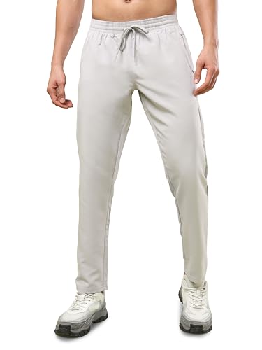 Image of TECHNOSPORT Mens Regular Fit Solid Woven Track Pant for Activewear, Regular Use and Quick Dry, (Non- Stretchable)