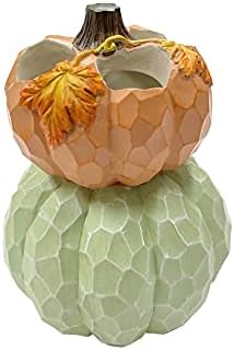 Avanti Linens - Toothbrush Holder, Pumpkin Design Countertop Accessories, Fall Inspired Home Decor (Grateful Patch Collection)