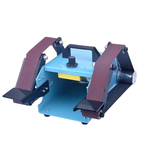 Mini Levigatrice Elettrica, Doppia Levigatrice Nastro Affilatura Coltello, Lucidatrice Nastro Benchtop, Doppio Banco Lavoro, Regolabile, Motore In Puro Rame, Per Metallo, Lavorazione