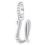 Letter U with CZ Pendant Charm