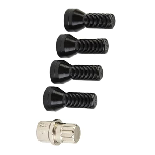Pernos de rueda M14x1.25 para coche juego de 4 tornillos antirrobo de seguridad para cubo