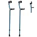 Forearm Crutch Elbow Crutches Foldable Ultralight Aluminum Assistance Double Adjustable with Comfy Handle Adjustable with Comfy Handle Folding Metal,2Pcs