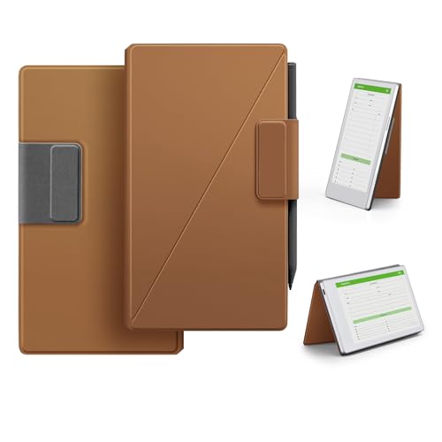 Étui pour Remarkable Paper Pro : Move Folio Magnétique en Cuir PU Premium Marron