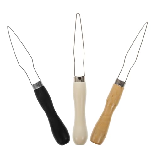 KOMBIUDA 3pcs Button Threader Shirt Buttons Grab Handle Button Assist Device Tools Jean Buttons Button Assist Hooks Button Assist Helper Buttoner Snap Button Tool Button Plastic