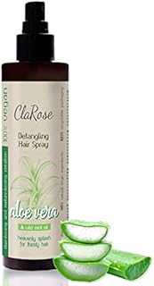 ClaRose Vegan Premium Hair Spa Detangling Hair Spray with 100% natural Aloe Vera and wild Mint Oil for thirsty hair; 200ml