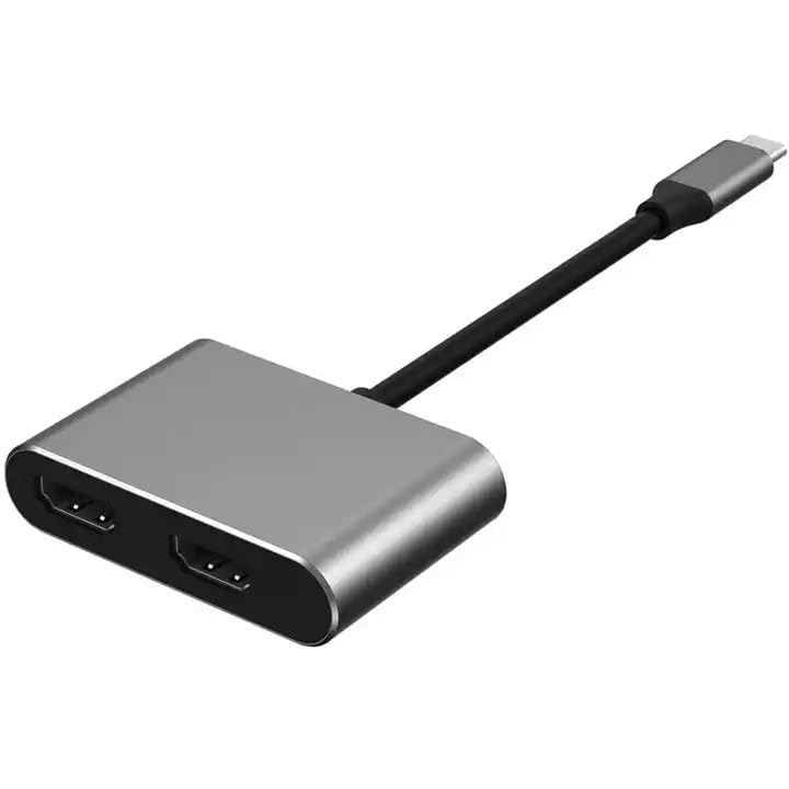 Image of HAMMOK Oscar USB C to Dual HDMI Adapter, Dual HDTV 4K@30Hz, Type C to HDMI Converter Dual Monitor Adapter Support USB Type C to HDMI Splitter Extended Display (MST Only Support Windows)