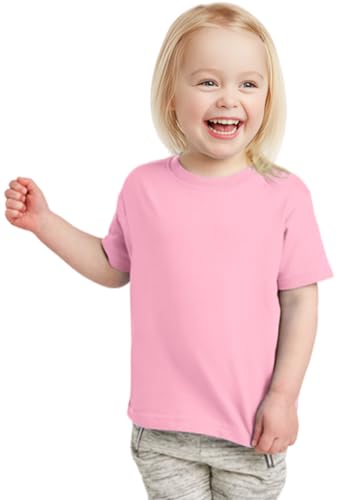 Image of Kids Premium Pure Cotton biowash t-Shirt | Super Soft Anti-Pilling & Breathable Kids Wear Round Neck Half Sleeves Multi-Color Soft Summer Tees for Girls Pack of 1