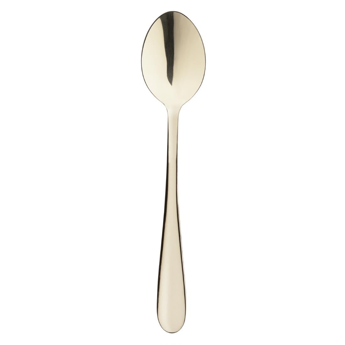 Olympia Buckingham Teaspoons Champagne Gold (12 Pack) - Mini Dessert, Coffee Spoons Dinnerware Set HZ234