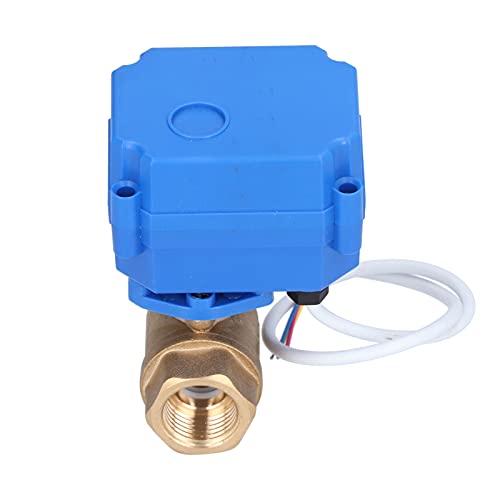 Robinet à bille électrique 12V en laiton à trois fils et deux modes